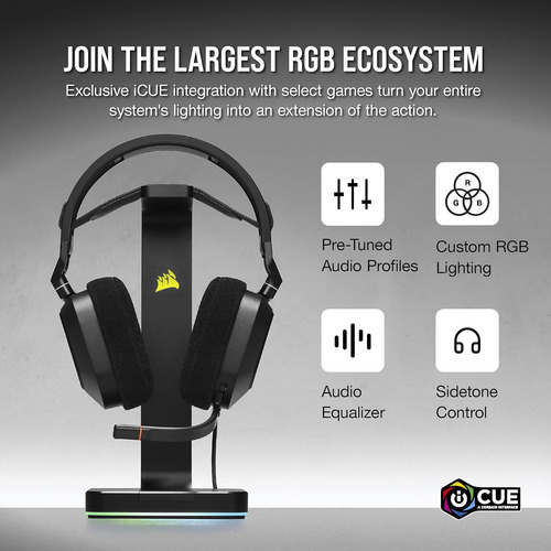Auscultadores Para Jogos Corsair Hs80 Rgb Usb Premium Com...