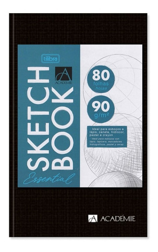 Caderno Sketchbook Academie Costurado 80fls Tilibra