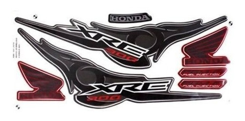 Kit Jogo Adesivo Honda Xre300 2010 Vermelha