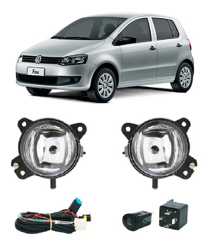 Kit Farol Milha Auxiliar Neblina Volkswagen Polo 2007