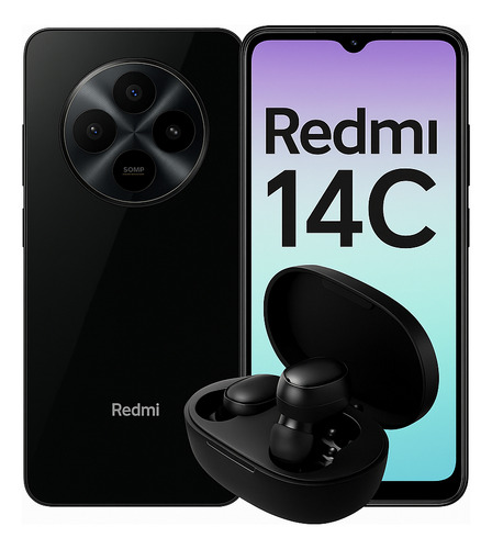 Xiaomi Redmi 14c 128gb Preto Vers/global Fone Bluetooth