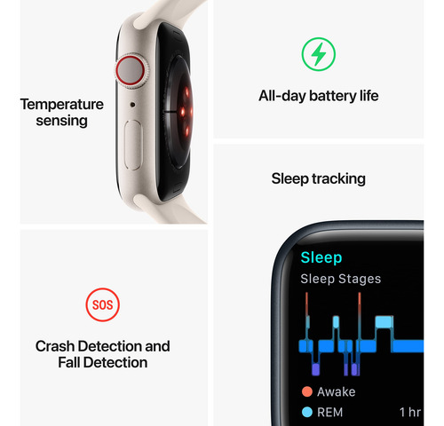 Reloj Inteligente Apple Watch Series 8 Gp+ Cellular 41 Mm Do