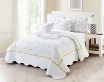Comprar Colchas Cubrelechos Españolas Bordada 6 Piezas Cama Doble