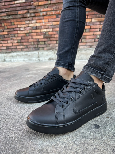 Imagen 9 de 10 de Zapatillas De Cuero Hombre Urbanas Deportivas Libertarios