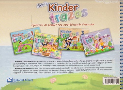 Kinder Trazos 3 Preescolar Ejercicos De Preescritura, De Ana Silva Fernandez. Editorial Avante, Tapa Blanda En Español, 2007