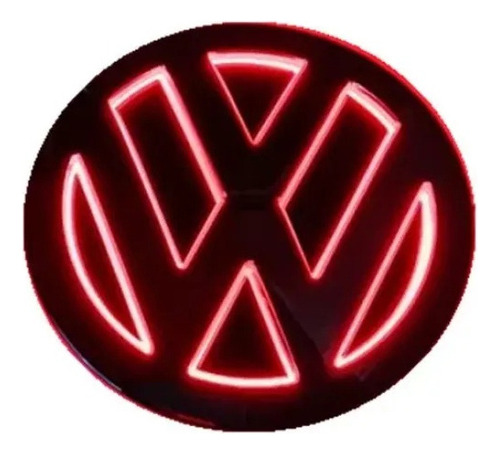 Logo Led Volkswagen 5d Rojo Vw