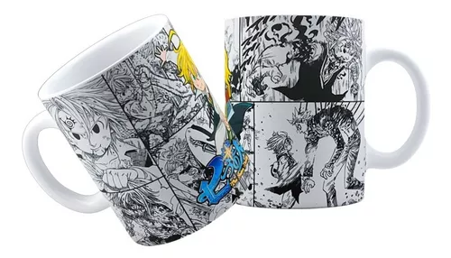 Caneca Anime Geek 7 Pecados Capitais - Branco