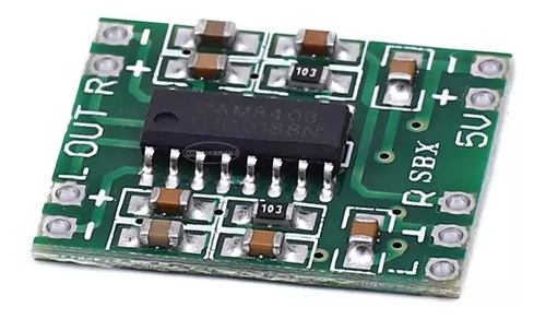 Imagen 2 de 4 de Placa Amplificador Pam8403 - 3+3 W - 5v Dc