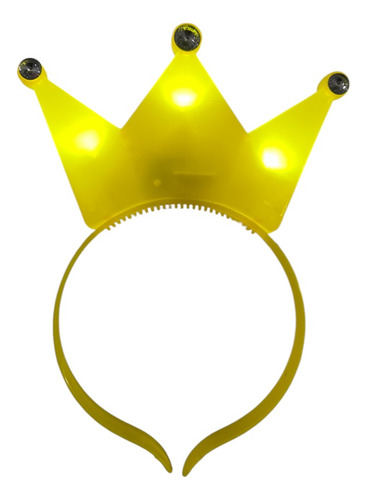 100 Corona Luz Led Diadema Princesa Luminosa Tiara Color