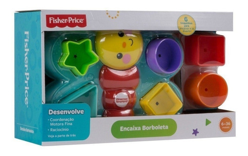 Brinquedo Encaixa Borboleta Com 6 Peças Fisher Price Djd80