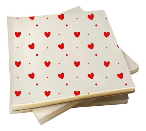 Papel Celofane Estampado Bem Casado - 20x20cm C/350 Folhas