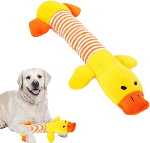 2 Peças De Brinquedo Puppy Plush Duck Pet Squeaky Playting C