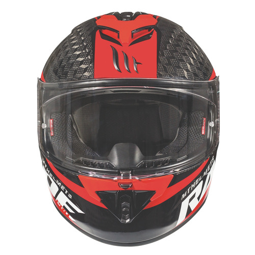Casco Moto Mt Rapide Pro Carbono C5 Rojo Brillo + Pinlock