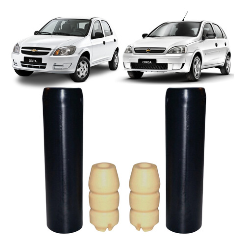 Par Kit Suspensão Traseira Coifa Batente Celta Classic Corsa
