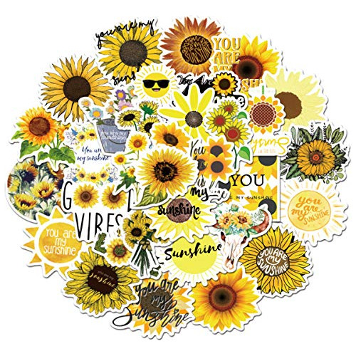 Tu Eres My Sunshine Sunsflower Stickers, 50pcs, Cc39c