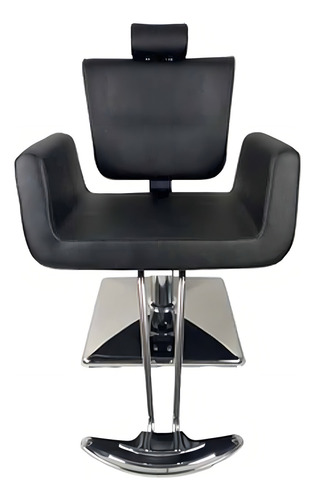 Silla Sillon Barbero Hidraulico Ajustable Estetica Salon Color Negro Forma De La Base Cuadrada Tipo De Respaldo Reclinable
