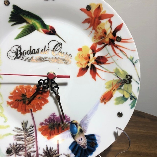 Imagem 3 de 5 de Relógio Bodas De Ouro Beija-flor - O518