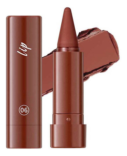 Batom Lip Line 2 Em 1 6 Cores Impermeável Matte Lip Line L