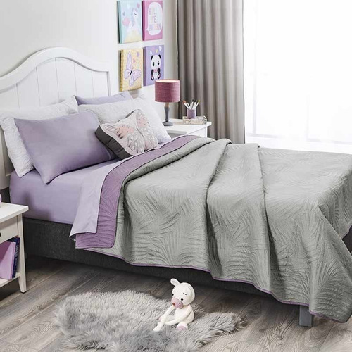 Edredón Lila Cobertor Violeta Juvenil King Size Vianney