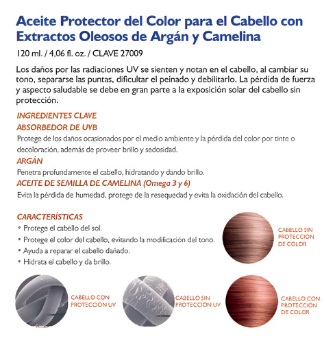 Aceite Protector Del Color Cabello 195ml Terramar+regalo!