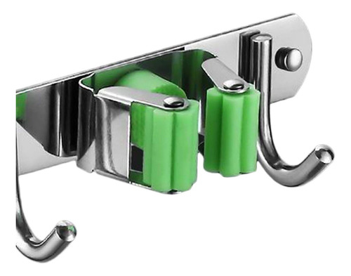 3 Escoba Mop Soporte De Pared Colgador De Acero