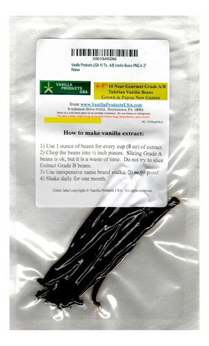 Vanilla Products Usa 10 Granos De Vainilla Tahitianos Casi G