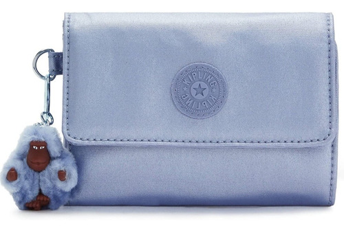 Billetera Kipling Azul Metalizada 100% Original, Envío Ya!