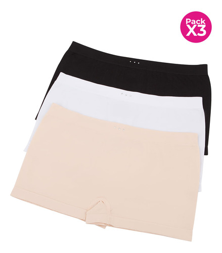 Lili Pink Paquete X3 Panty Seamless Tipo Boxer En Poliamida 