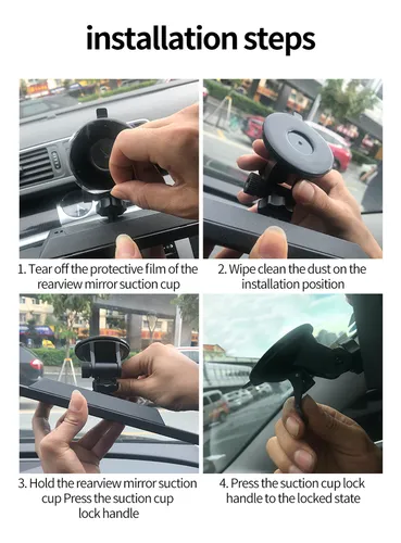 Espejo Retrovisor Para Camiones, Ventosa, Gran Angular