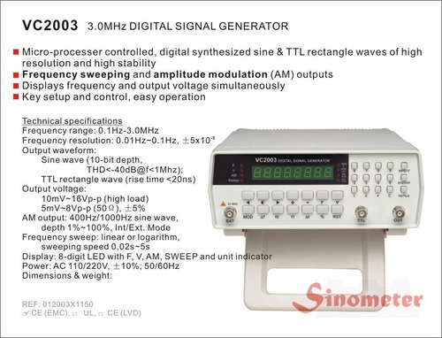 Imagem 2 de 2 de Gerador De Função 1hz ~ 3mhz