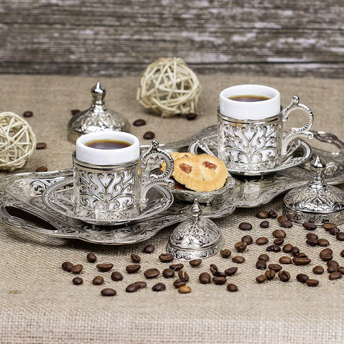 Imagen 7 de 7 de Juego De Café: Juego De 2 Tazas De Café Turco, Plato ...
