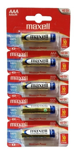 Pila Bateria Maxell Alcalina Aaa Caja 10 Blister De 5 Unds