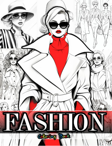 Libro: Stylish Fashion Coloring Book For Adult Women And Tee