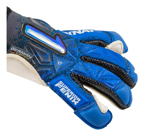 Imagen 3 de 8 de Guante De Portero Rinat Fenix Superior Jd Pro Azul