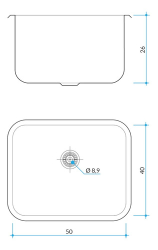 Johnson Pileta De Cocina Lavadero Simple Acero 304 G50
