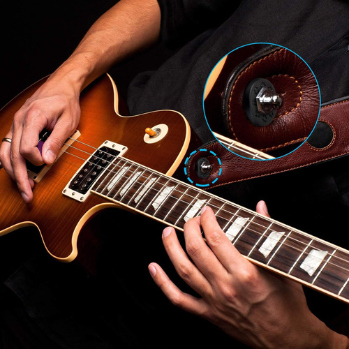 Correa De Guitarra Blulu De 12 Piezas, Candados De Silicona