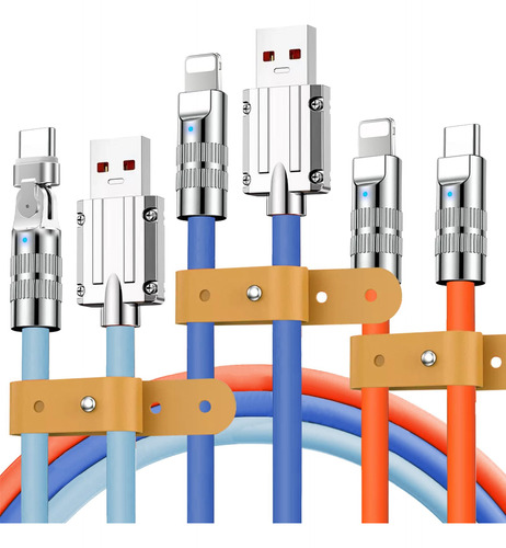 Cable Chubby Para iPhone/usb C, Paquete De 3 (3/5/6.5 Pies)