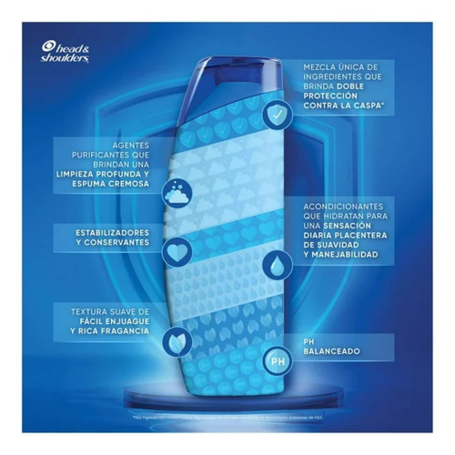 Shampoo Head & Shoulders Control Caspa 1 L - 4 Pzas