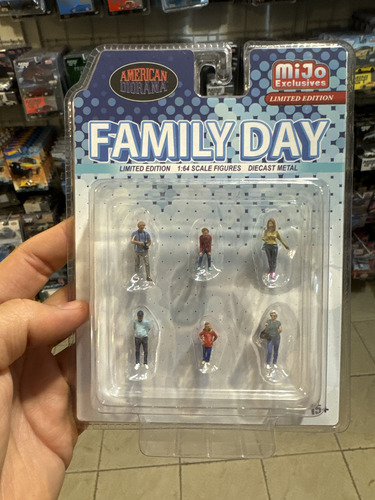 American Diorama Family Day Fig. Para Diorama 1/64 Diecast M Color Azul