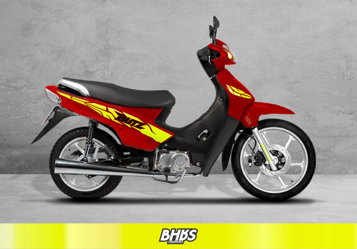 Calcos Motomel Blitz 110 V8 Kit 1 Amarillo Fluo Y Negro