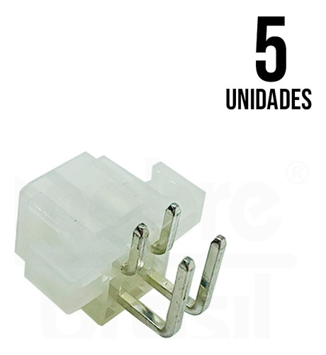 Conector Mini Fit Macho 4 Vias Passo 4,2mm Kit 5 Peças