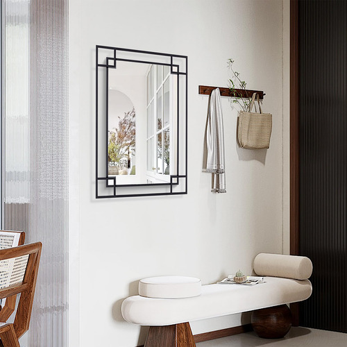 Chende Espejo De Baño Negro Para Pared Espejo Grande De Sala