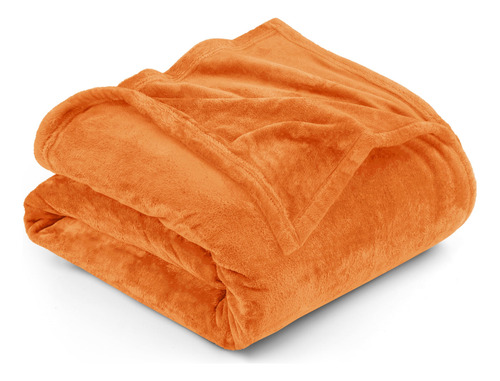 Colcha Polar Blanket Utopia, Tamaño King, Color Naranja Quem