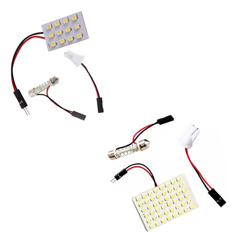 Luz Blanca Para Panel Interior De Coche, 12 Smd Cob Led T10,