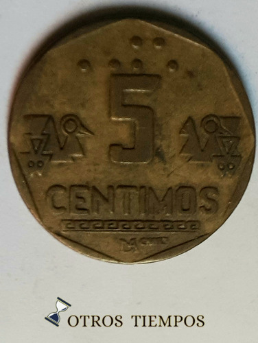 Moneda Peru 5 Centimos 1992