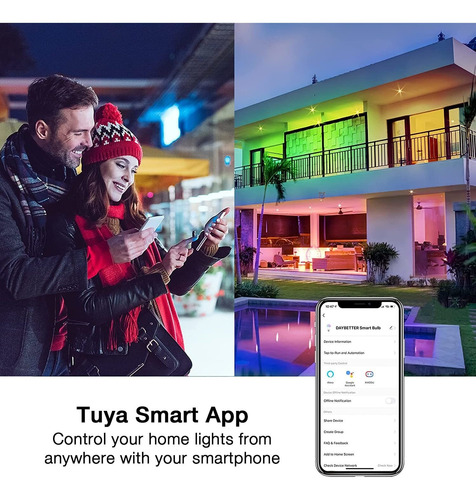 Daybetter Bombillas Inteligentes, Rgbw Wi-fi Color Changi...