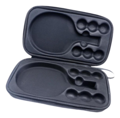 Estuche Para Raqueta De Tenis De Mesa, Negro Con 2 Bandejas