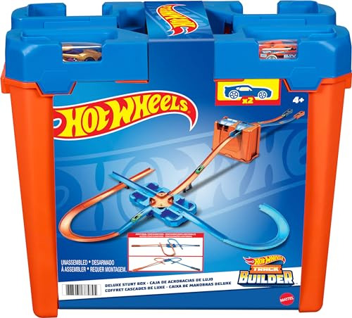 Hot Wheels Track Builder Playset Deluxe Stunt Box Con 25 Com