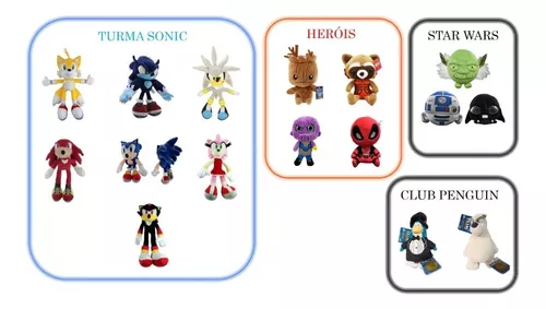 Bonecos Sonic Com 6 Personagens Diferentes