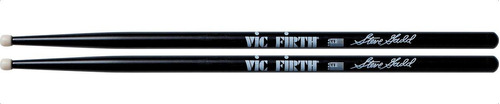 Vic Firth Baquetas Steve Gadd Punta Nylon Batería Percusión Color Negro Tamaño 15